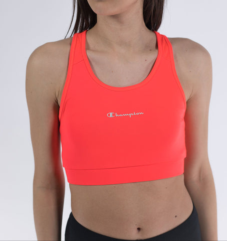 Top CHAMPION BRA 115555 naranja flúor y negro talla S