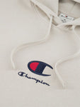 Sudadera hombre CHAMPION capucha logo bordado 220268 ES057 beige