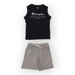 Conjunto Camiseta + short niño Champion sin mangas 306701 BS Marino