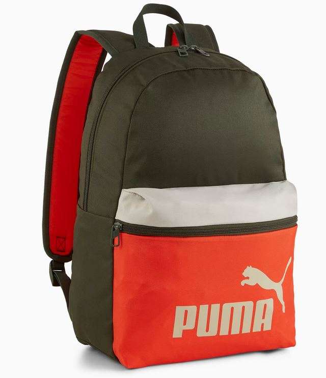 Mochila PUMA PHASE BACKPACK 090468 03 Naranja kaki Puber Sports. Tu tienda de deportes y moda deportiva