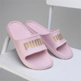 Chanclas Puma Divecat V2 lite 374823 21 rosa letras doradas