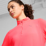 Sudadera mujer Puma RUN FAVORITE 1/4 ZIP 523170 fluor