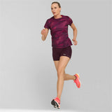 Camiseta mujer running Puma RUN FAVORITE AOP TEE 524230 granate