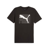 Camiseta hombre PUMA logo plateado 675922 negro